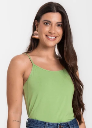 Select - Blusa Feminina de Alças Básica Verde - SELECT