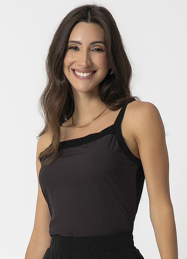 Habana - Blusa Feminina de Alças Essencial Preto