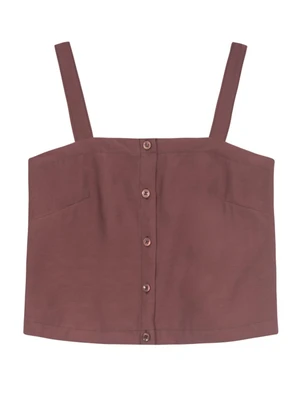 Essendi - Blusa Feminina em Alfaiataria Marrom - ESSENDI