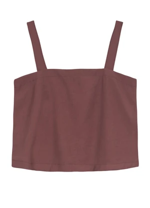 Essendi - Blusa Feminina em Alfaiataria Marrom - ESSENDI