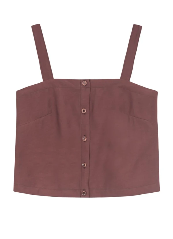 Essendi - Blusa Feminina em Alfaiataria Marrom