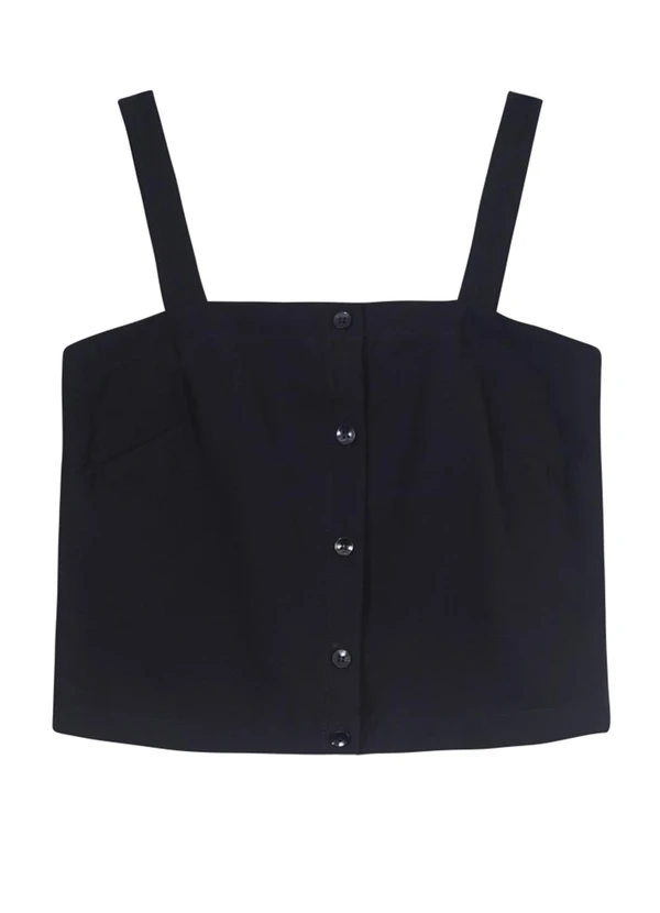 Essendi - Blusa Feminina em Alfaiataria Preto