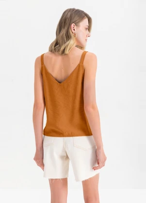 Essendi - Blusa Feminina em Viscose Marrom - ESSENDI