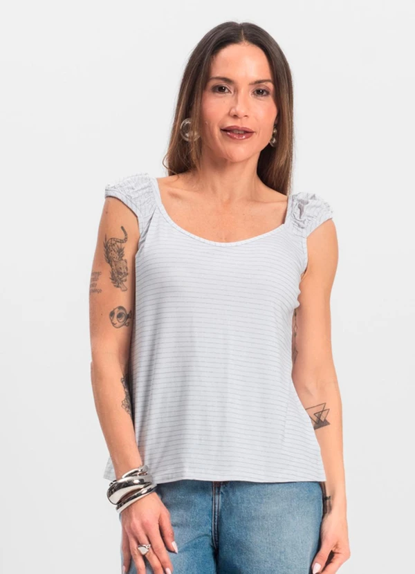 Infinita Cor - Blusa Feminina Estampada Branco