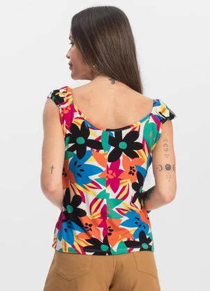 Infinita Cor - Blusa Feminina Estampada Rosa - INFINITA COR