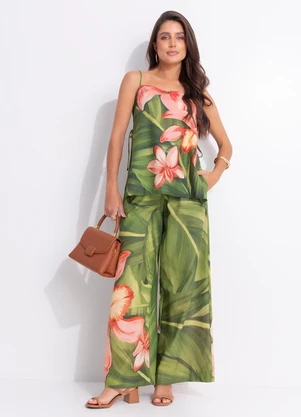 Farm - Blusa Flor de Bananeira Verde - FARM