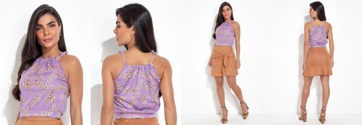 Blusa Floral Botnico em Malha