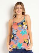 Blusa Floral Ferrugem com Alas