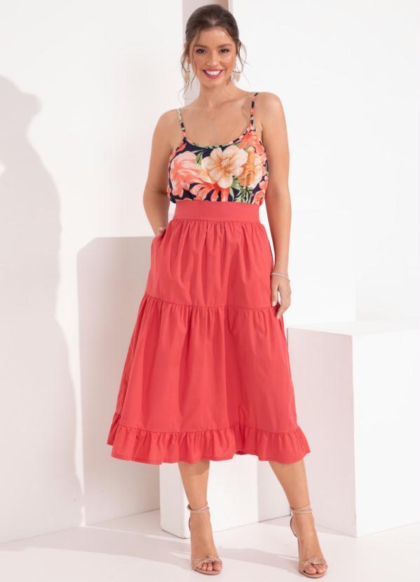 Outlet - Blusa Floral Marinho Soltinha com Alças 3