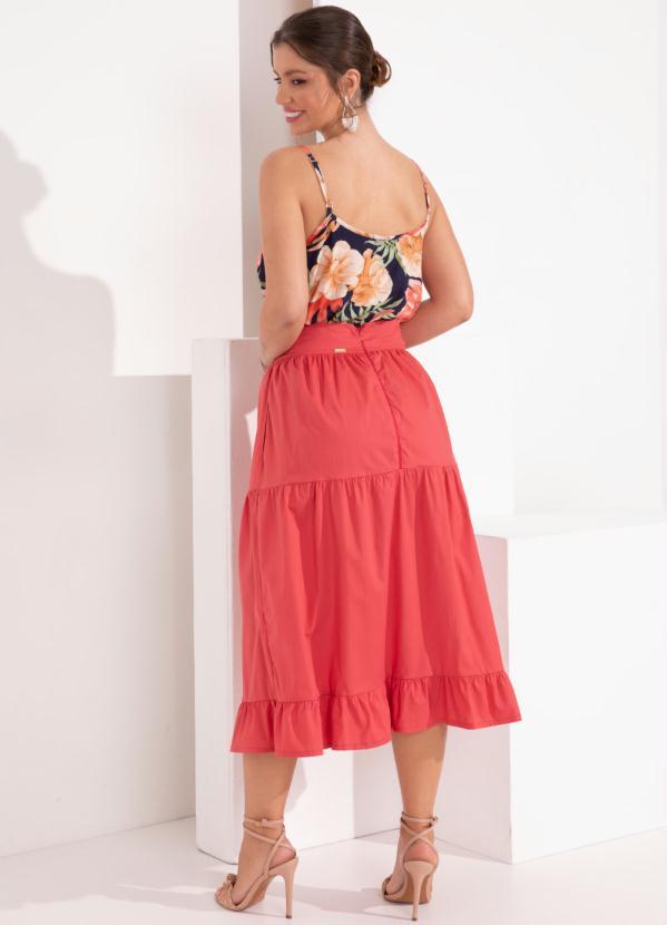 Outlet - Blusa Floral Marinho Soltinha com Alças 4