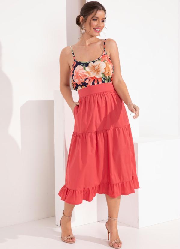 Outlet - Blusa Floral Marinho Soltinha com Alças 5