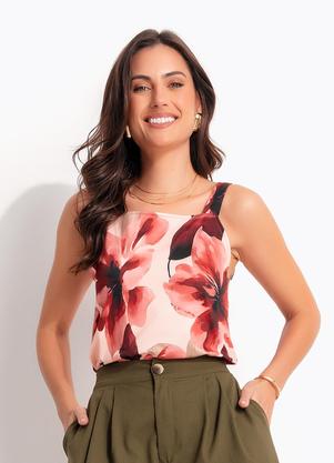 Blusa (Floral Pincelado) em Malha Fria