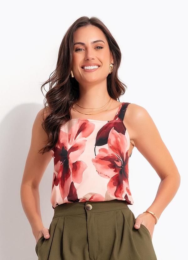 Blusa (Floral Pincelado) em Malha Fria