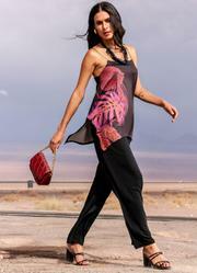 Blusa Folhagem Bordada Localizada em Malha Fria