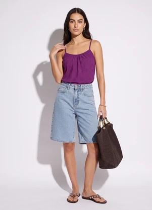 Quintess - Blusa Framboesa em Malha Laise - QUINTESS