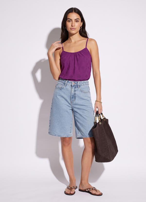 Blusa (Framboesa) em Malha Laise