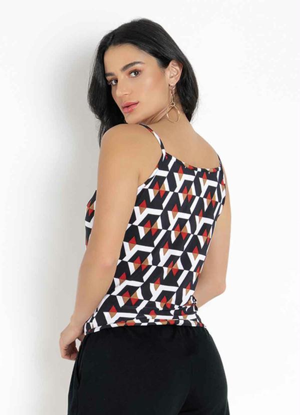 Rovitex - Blusa Geométrica com Alças e Amarração Rovitex 2