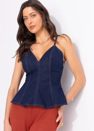 Colcci - Blusa Jeans Azul - COLCCI