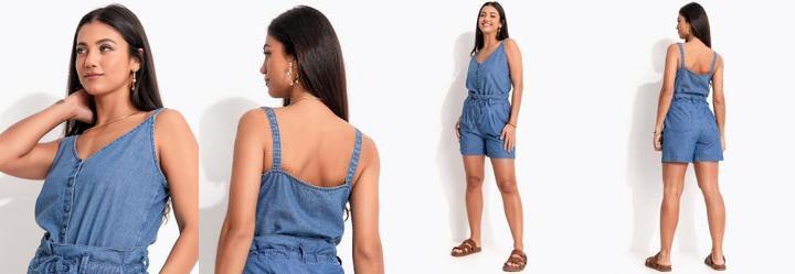 Blusa Jeans Mdio em Jeans