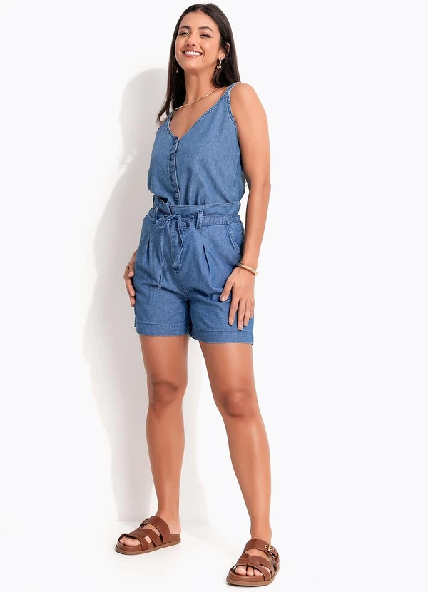 Quintess - Blusa Jeans Médio em Jeans 3