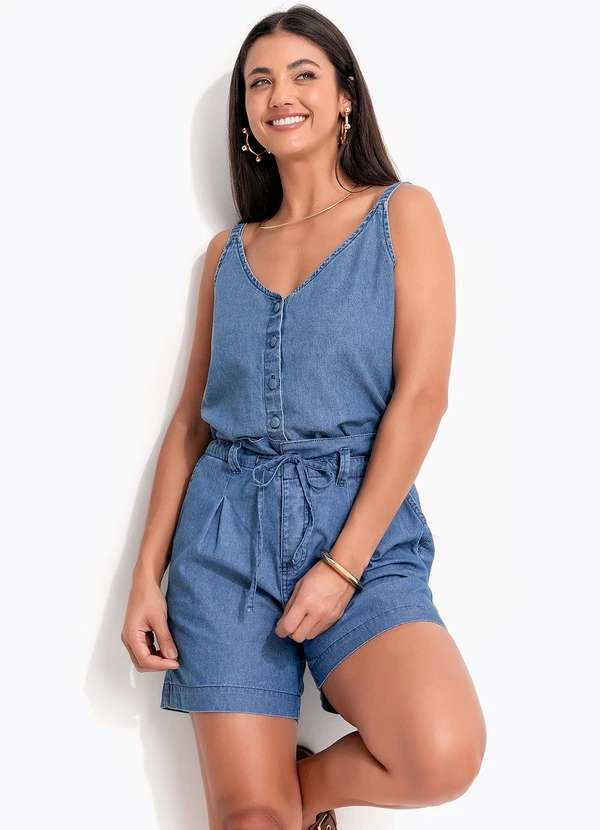 Quintess - Blusa Jeans Médio em Jeans 6