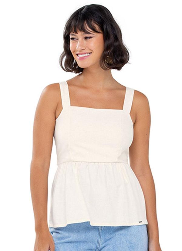 Rezzato - Blusa Lastex com Alças Largas Adulto Branco