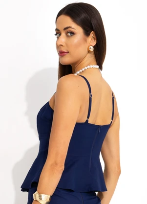 Colcci - Blusa Linho Azul - COLCCI