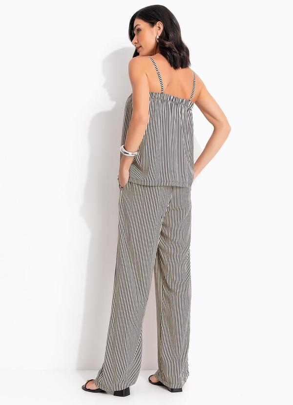 Quintess - Blusa Listrado Marinho em Viscose Plana 9