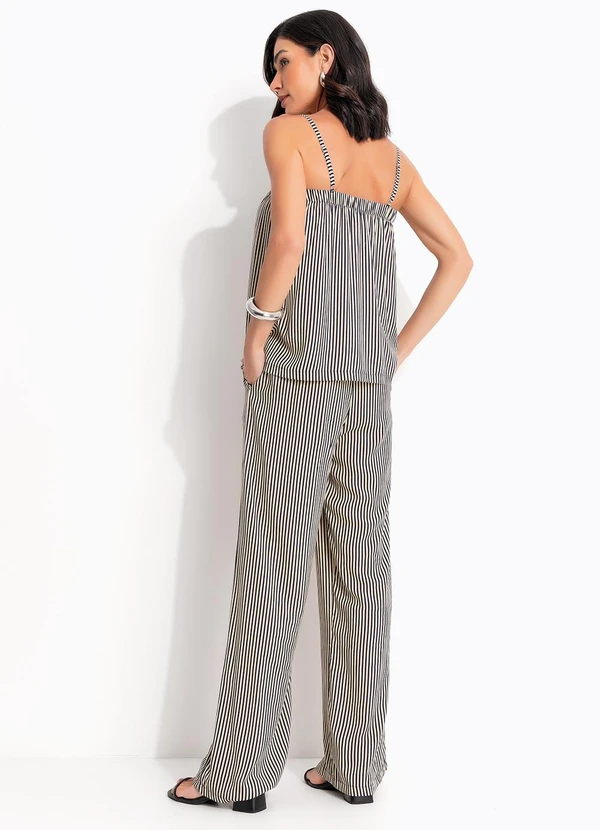 Quintess - Blusa Listrado Marinho em Viscose Plana 9