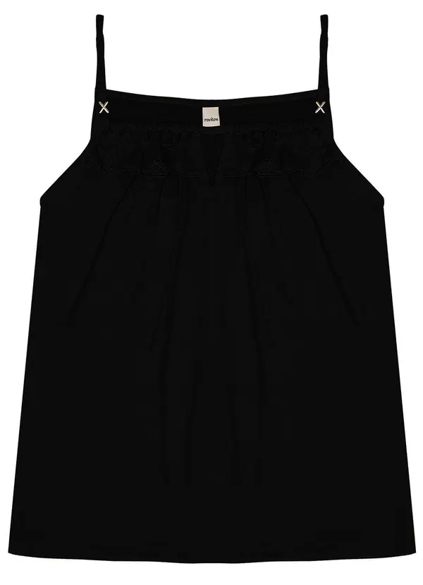 Rovitex - Blusa Malha Feminina Preto 4