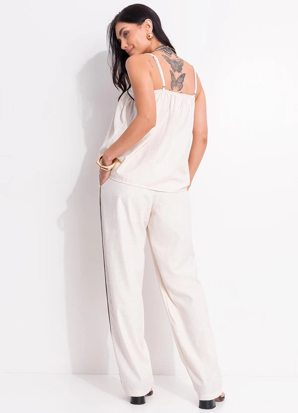 Quintess - Blusa Natural em Linho 11