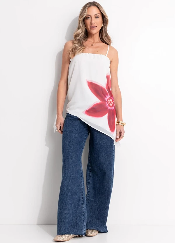 Quintess - Blusa Off White em Chiffon 14