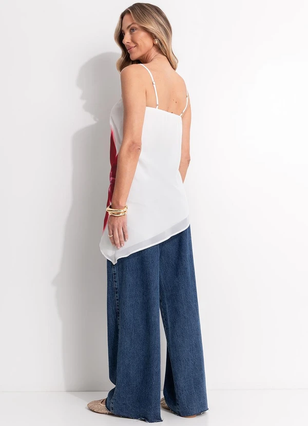 Quintess - Blusa Off White em Chiffon 15