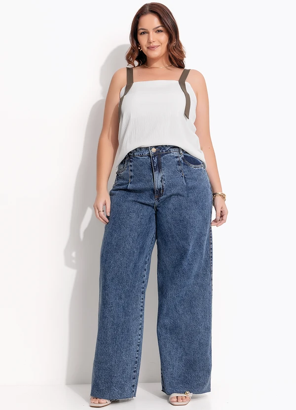 Quintess - Blusa Off White em Crepe Plano 18