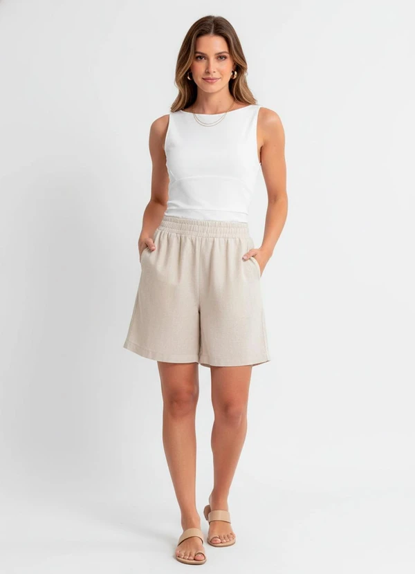 Quintess - Blusa Off White em Malha Crepe 6