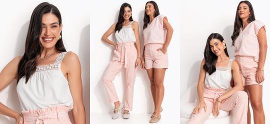 Blusa Off White em Malha de Viscose