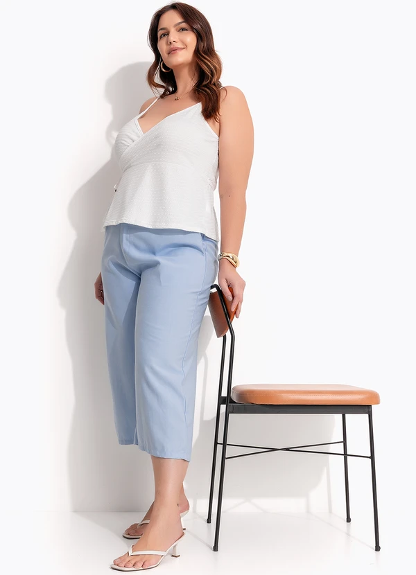 Quintess - Blusa Off White em Malha Texturizada 11