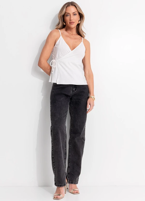 Quintess - Blusa Off White em Malha Texturizada 3