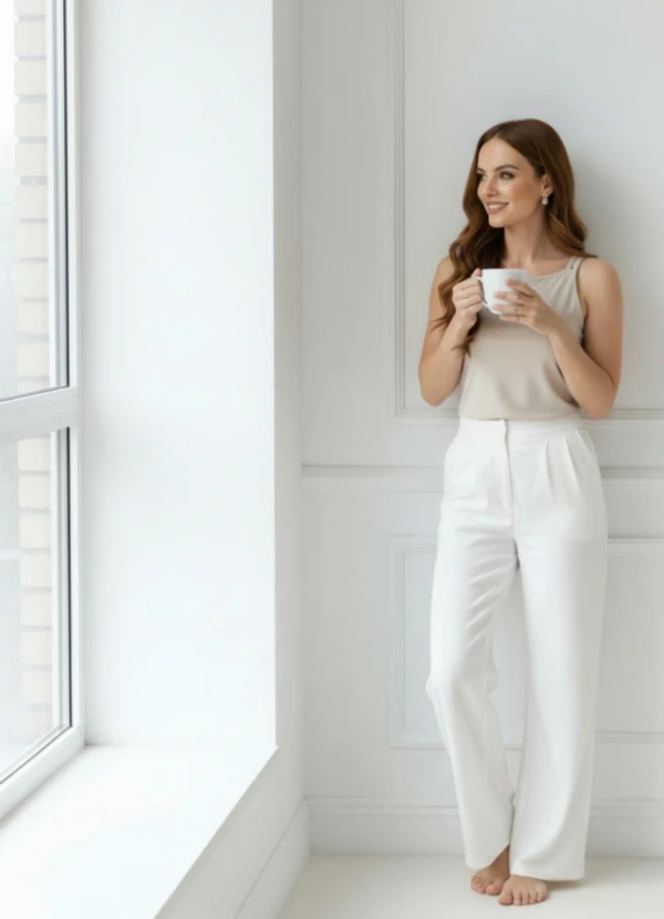 Quintess - Blusa Off White em Viscose com Elastano 3