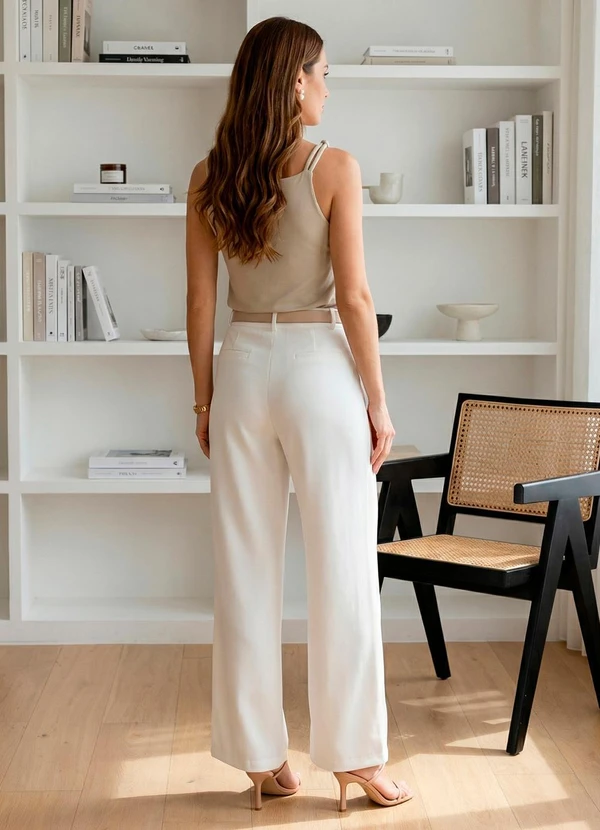 Quintess - Blusa Off White em Viscose com Elastano 6