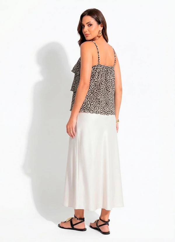 Quintess - Blusa Pincelado Abstrato em Malha Plissada 4