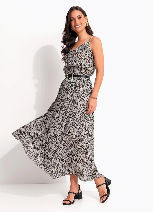 Quintess - Blusa Pincelado Abstrato em Malha Plissada 5