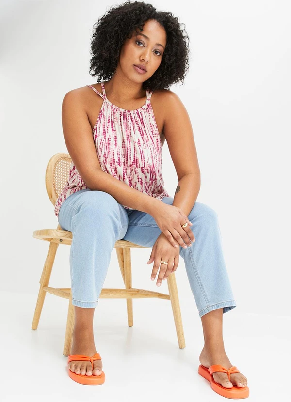 bonprix - Blusa Poá Abstrato em Malha Fria 7