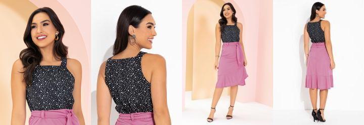 Blusa Po Branco Decote Halter