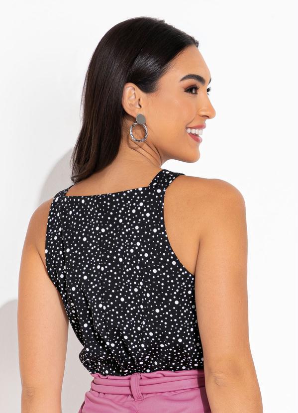 Rosalie - Blusa Poá Branco Decote Halter 2