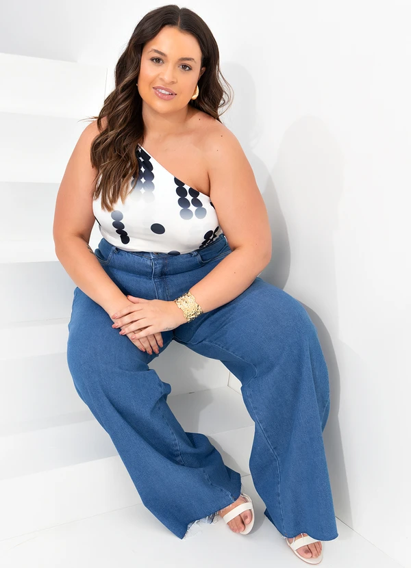 Quintess - Blusa Poá Desconstruído em Malha Fria