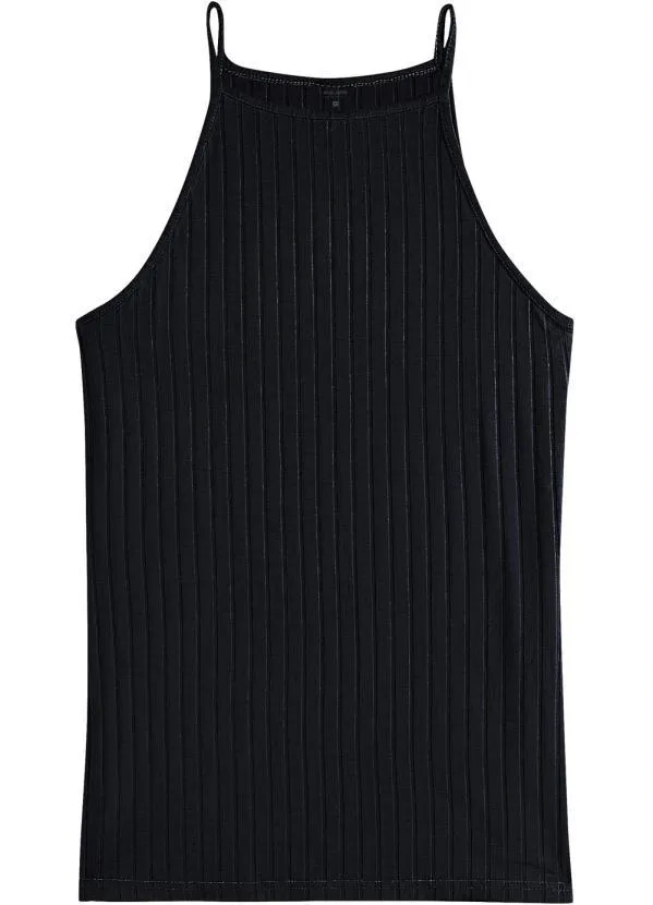 Malwee - Blusa Preta Canelada