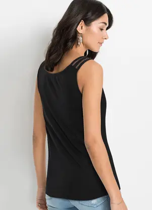 bonprix - Blusa Preta em Malha - BONPRIX