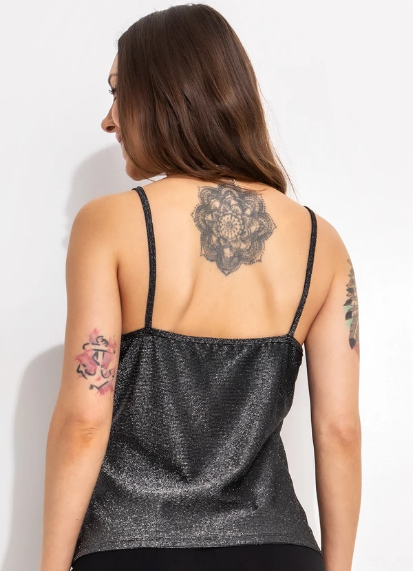 Bimini - Blusa Preto em Malha com Lurex 2