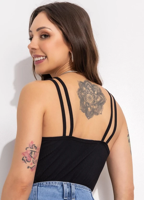 Bimini - Blusa Preto em Ribana Modal 2